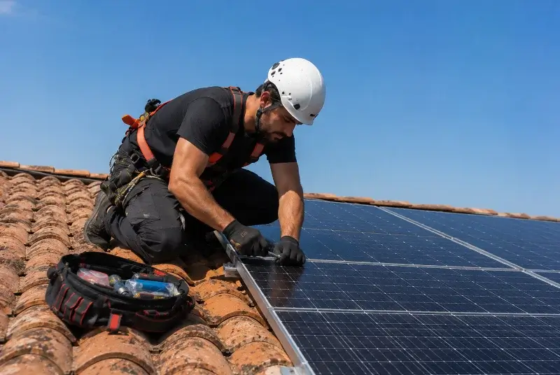 Maintenance et monitoring de panneaux solaires à Saint-Ambroix